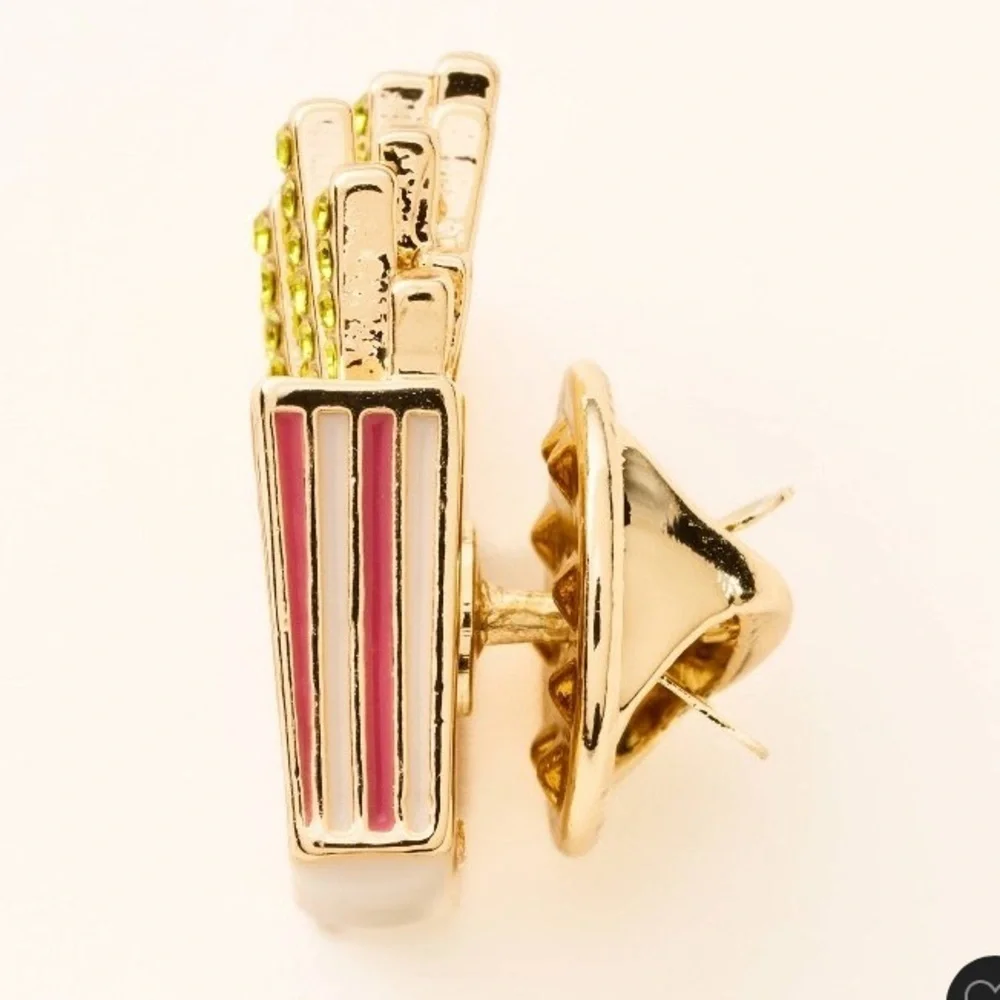 Kate Spade For Target 3 Pin Set Sunglasses, Fries & Martini  Brooch Set